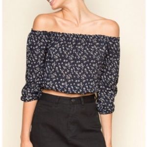 Brandy Melville Floral off the shoulder top